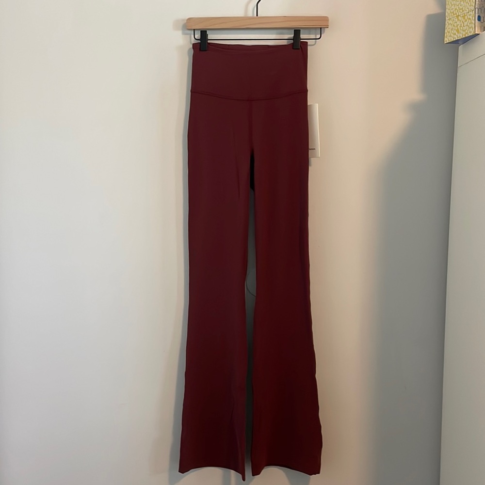 lululemon Groove Pant Flare Nulu in Red Merlot